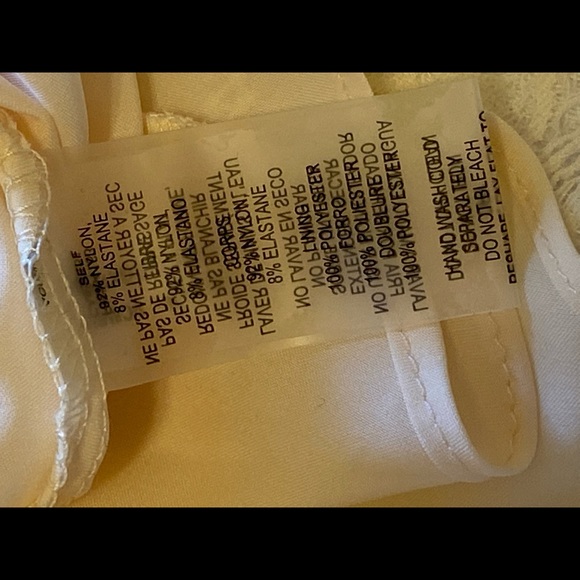 Vince Camuto lace halter sundress size 12 Ivory High Low Hem Lined $148 NWT - Picture 9 of 12